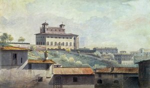 ヴィラメディチ、ローマ、1776年頃（紙に油彩）